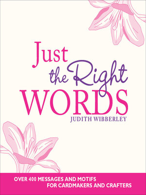 cover image of Just the Right Words